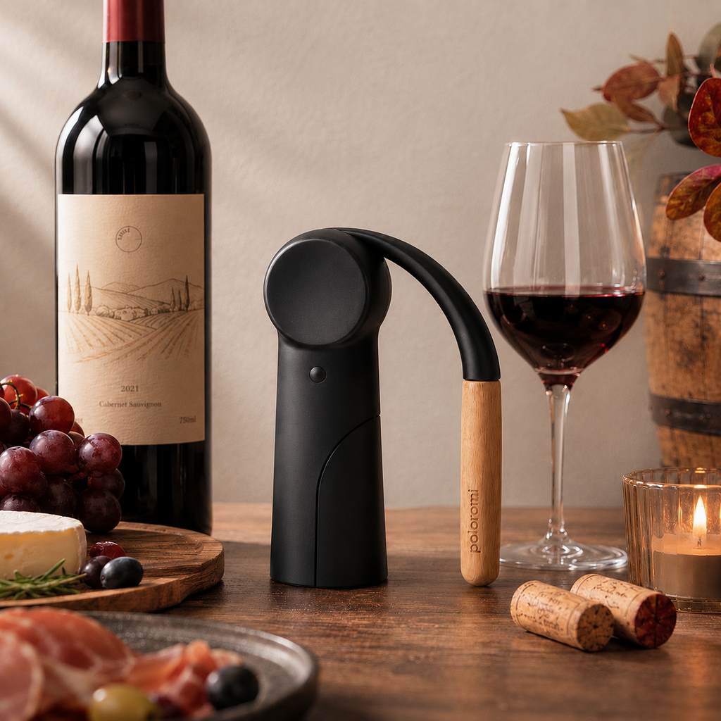 Poloromi | Vertical Lever Corkscrew with Foil Cutter