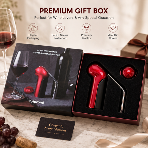 POLOROMI Lever Wine Opener Red