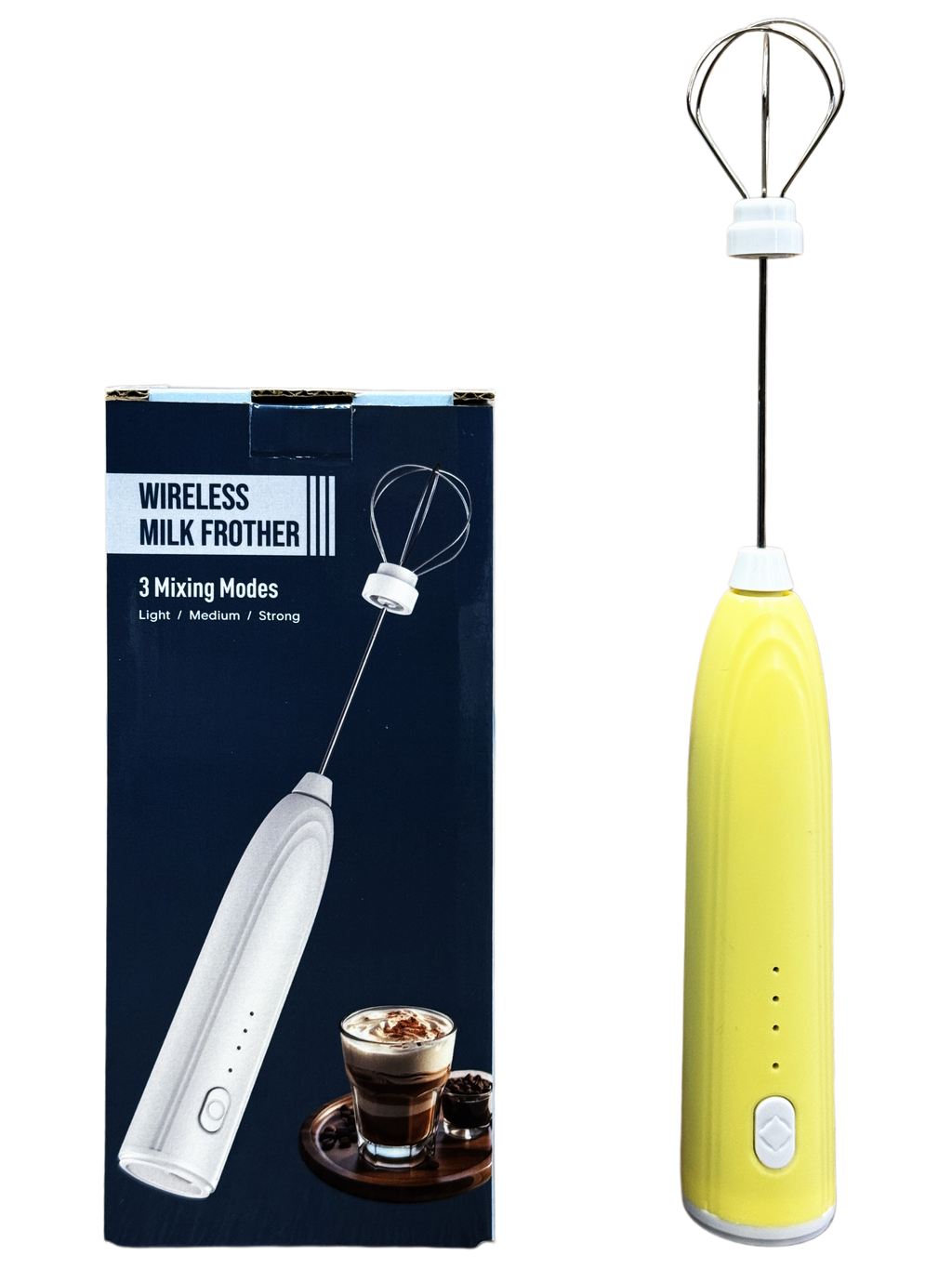 Poloromi | Rechargeable Milk Frother Handheld, Electric Whisk with 3 Speeds, Hand Drink Mixer with 2 Heads, Portable Coffee Frother Wand Handheld for Coffee, Lattes, Cappuccino, Eggs